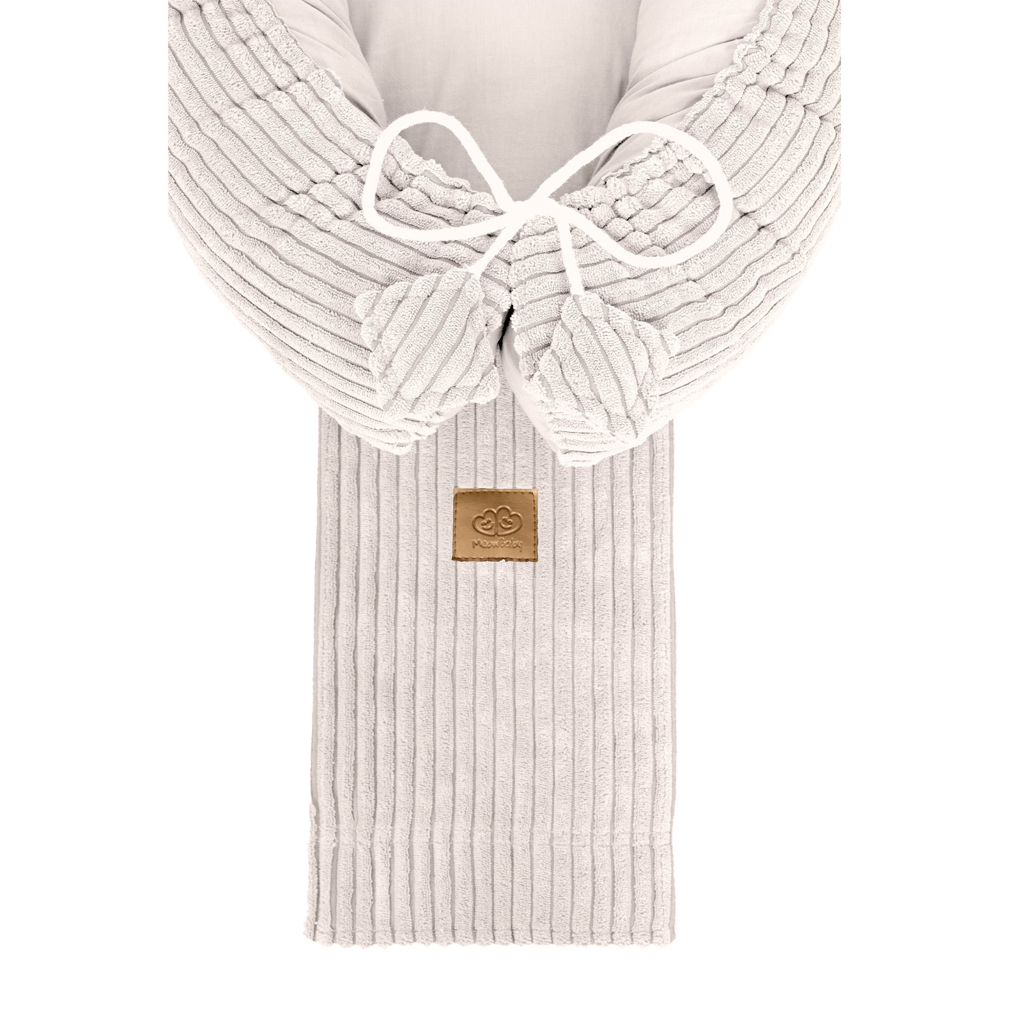 MeowBaby Babynestchen Cord für Neugeborene - Ästhetik ecru/beige