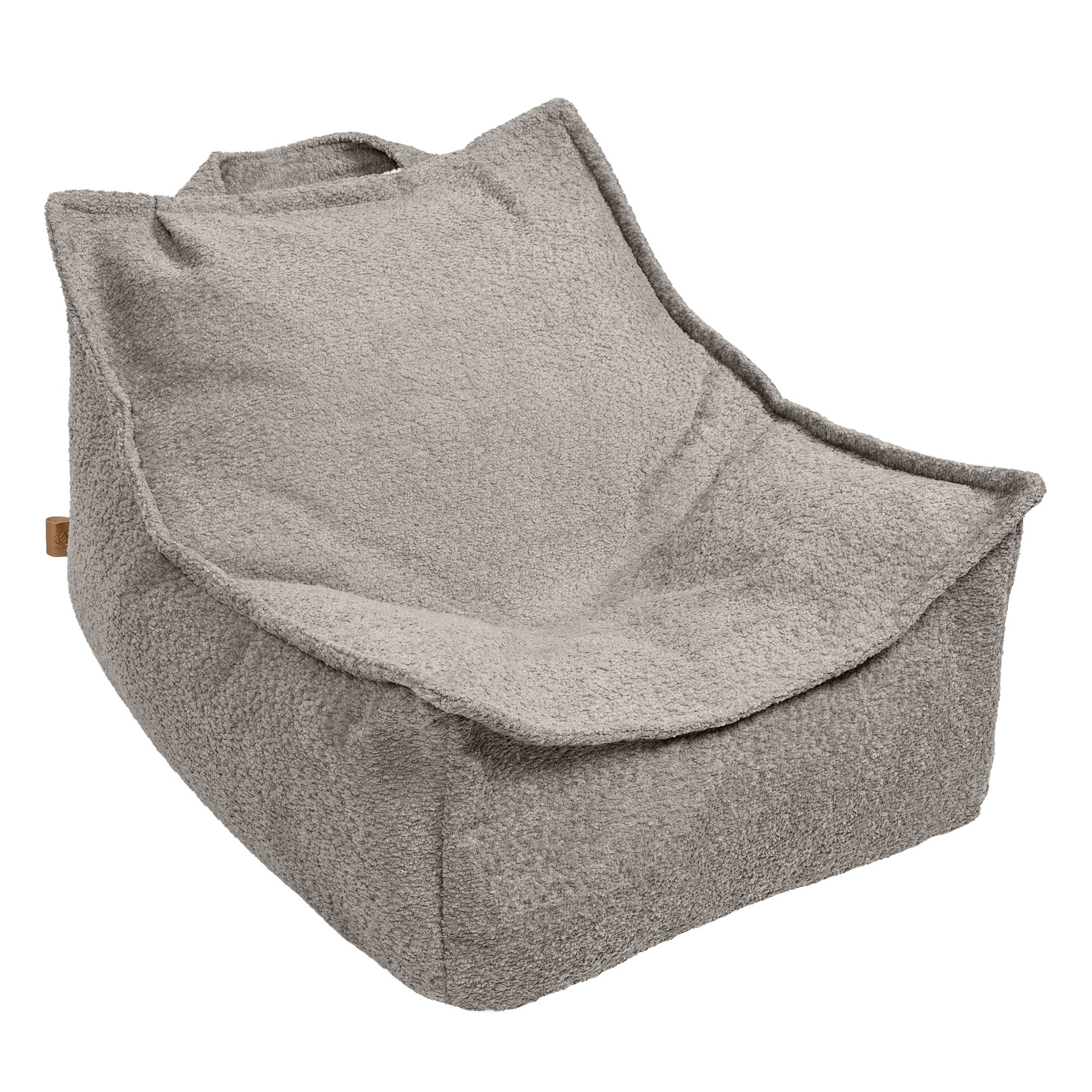 MeowBaby Sitzsack Bouclé eckig - Taupe