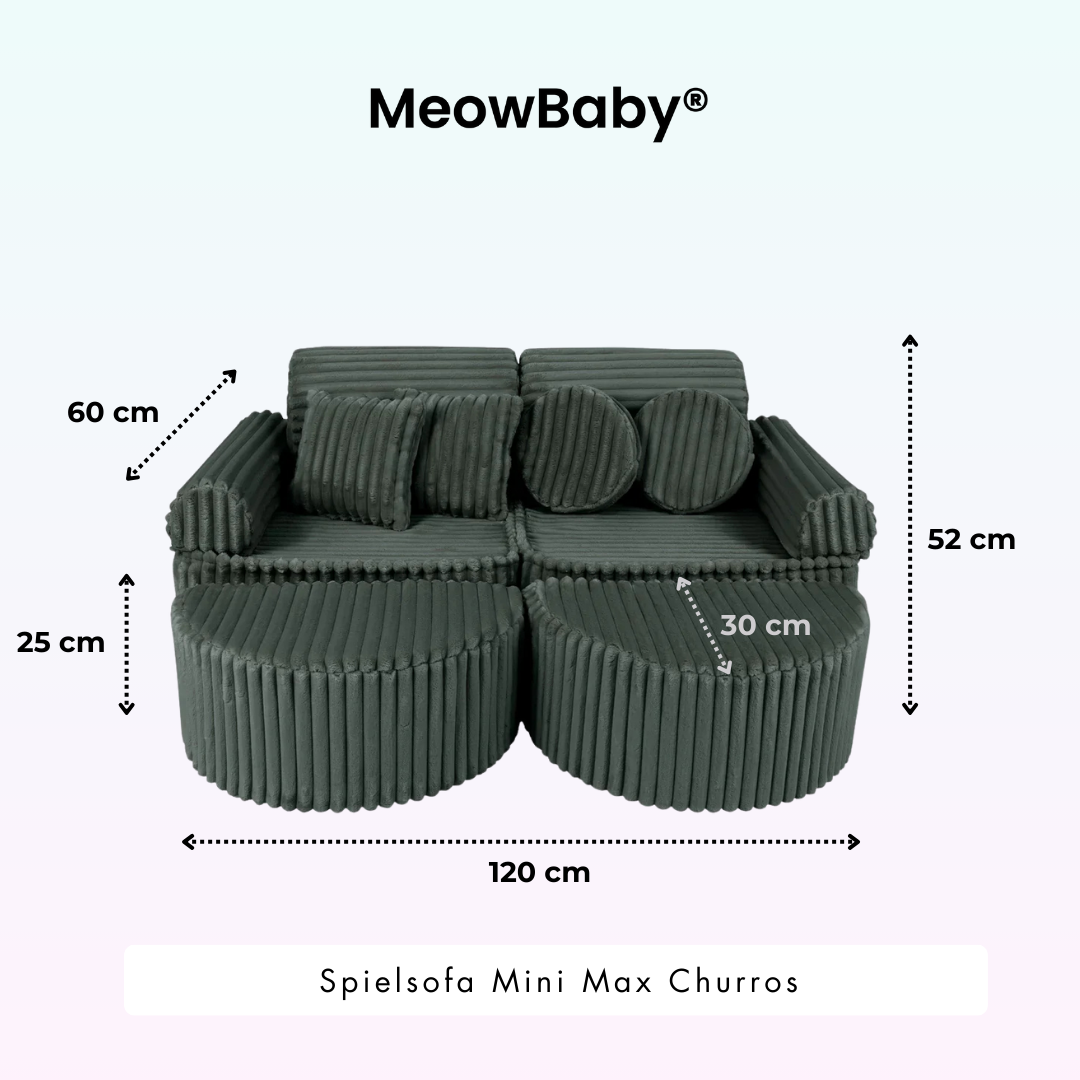 MeowBaby Play Sofa Mini Max Churros - Cotton Beige