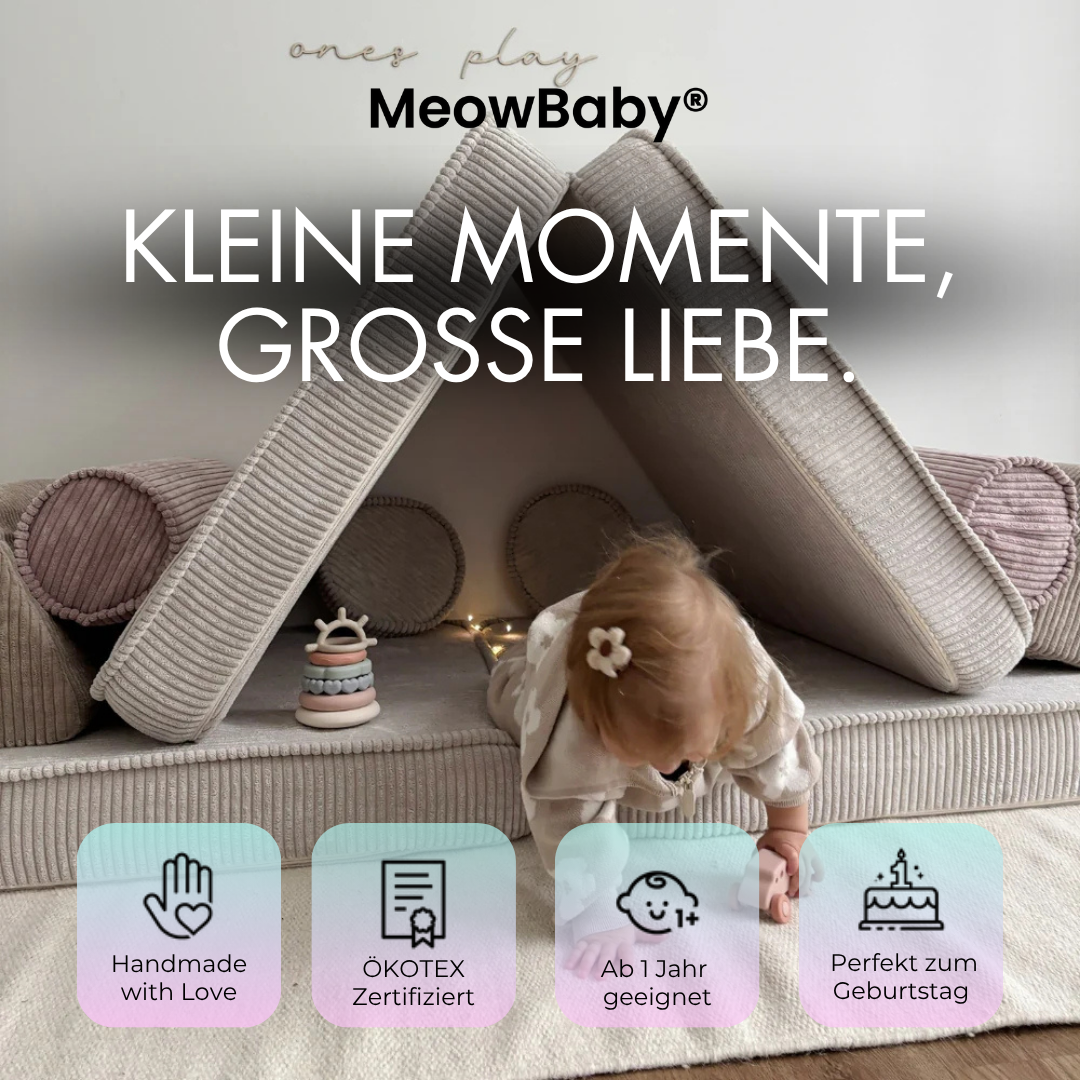 MeowBaby Spielsofa Ästhetik Cord - Cookie Dream