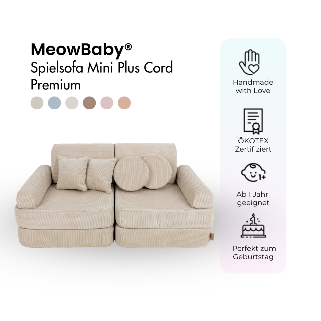 MeowBaby Spielsofa Mini Plus Cord Premium