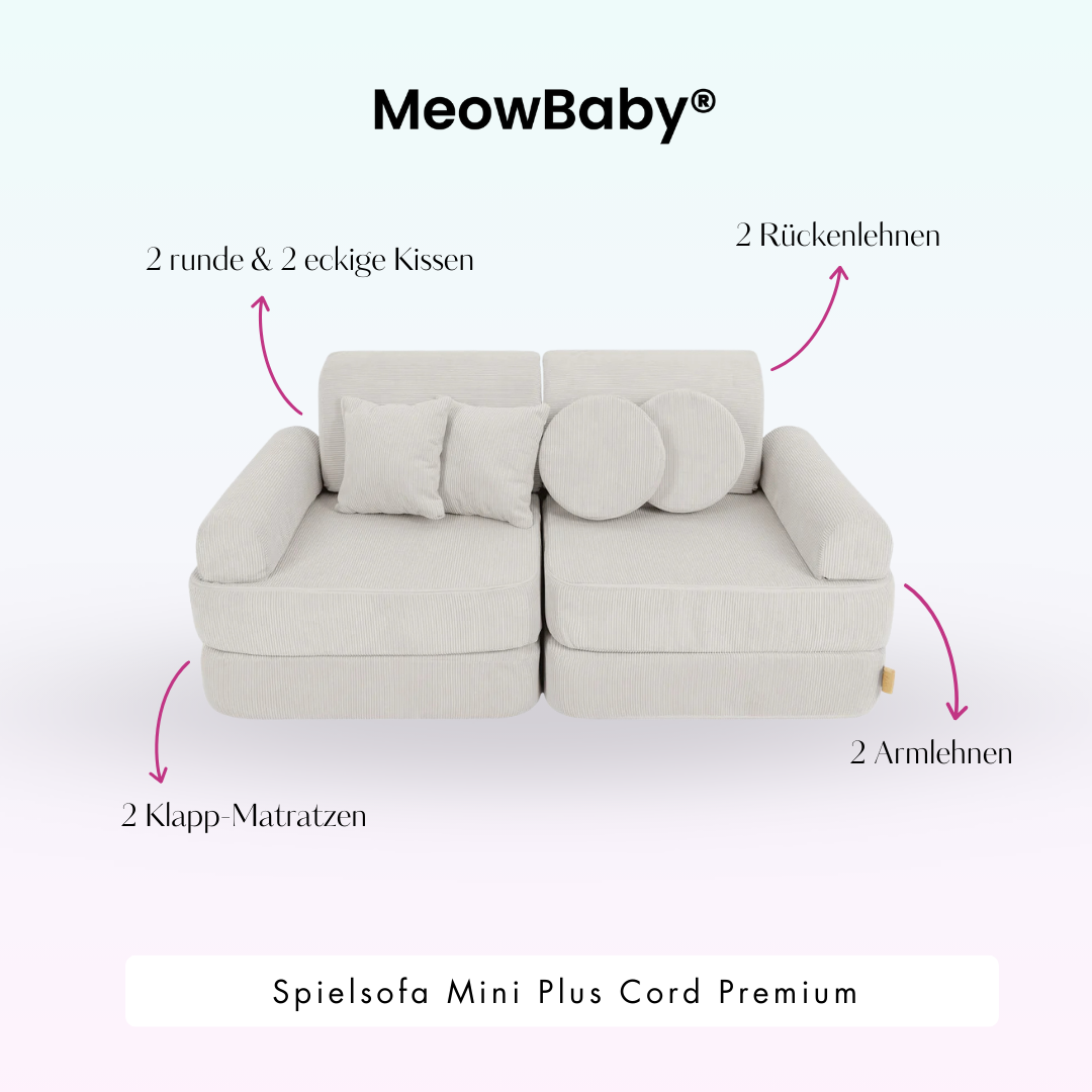 MeowBaby Spielsofa Mini Plus Cord Premium