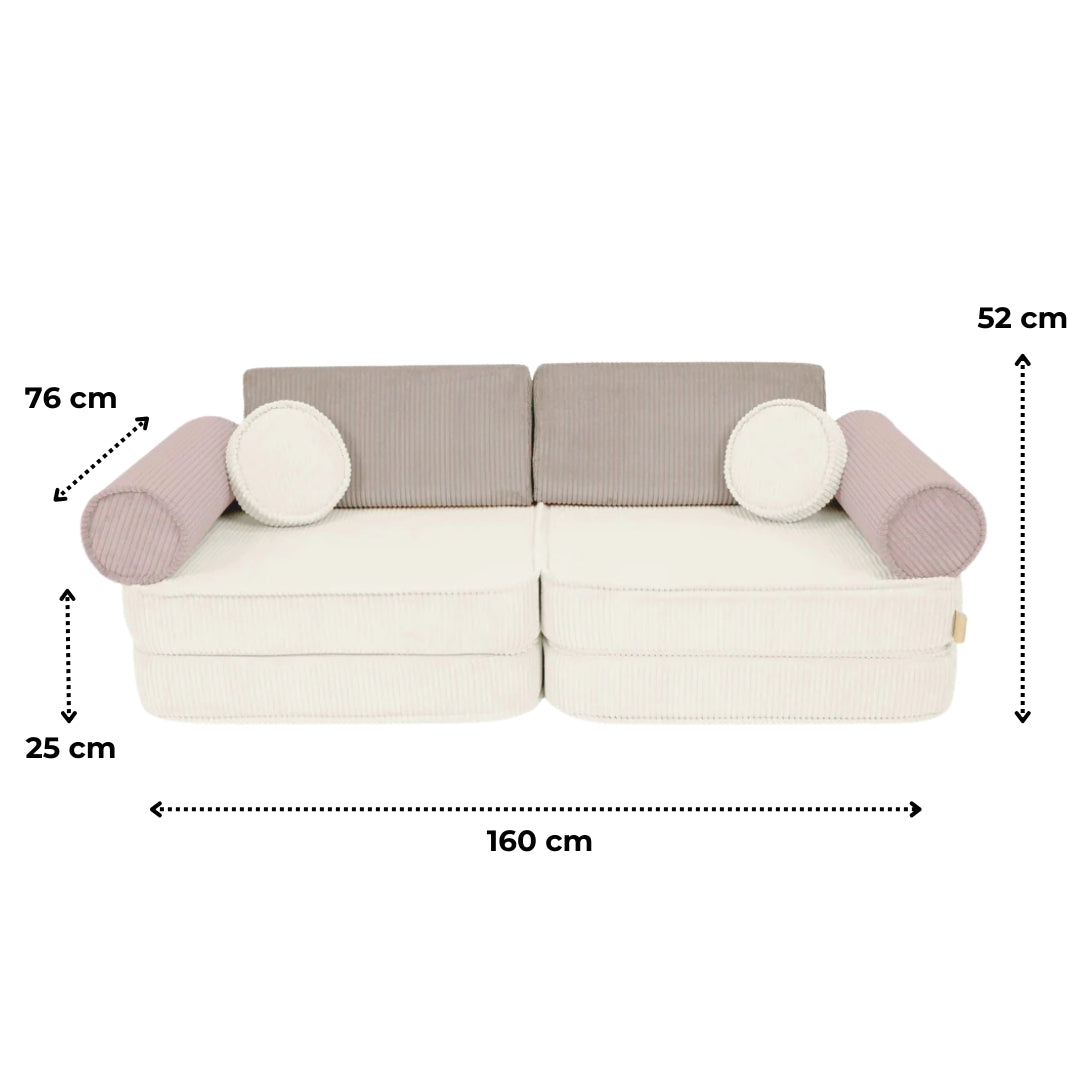 MeowBaby Spielsofa Ästhetik Cord - Latte Macchiato