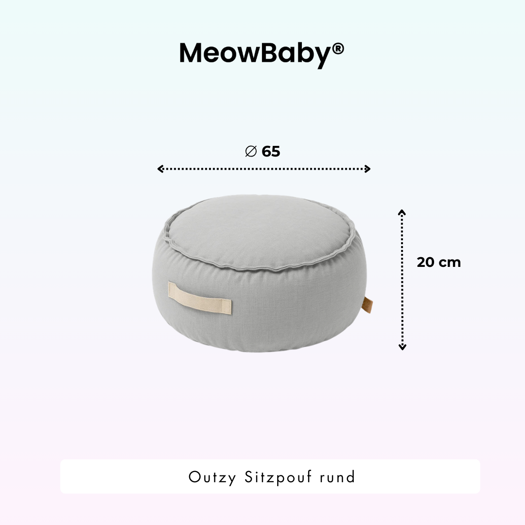 MeowBaby Outzy Sitzpouf für Kinder rund - Outdoor Living Edition