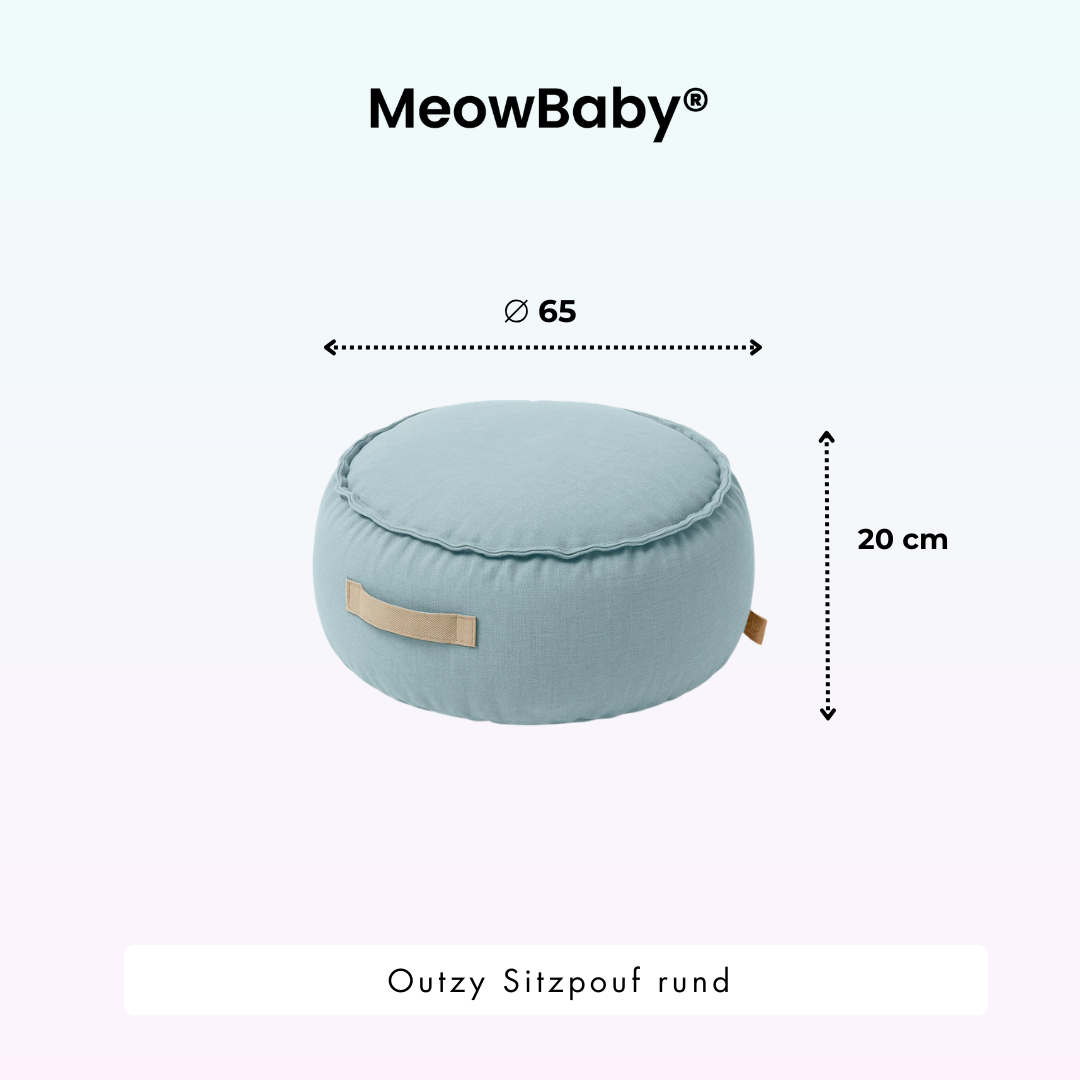 MeowBaby Outzy Sitzpouf für Kinder rund - Outdoor Living Edition