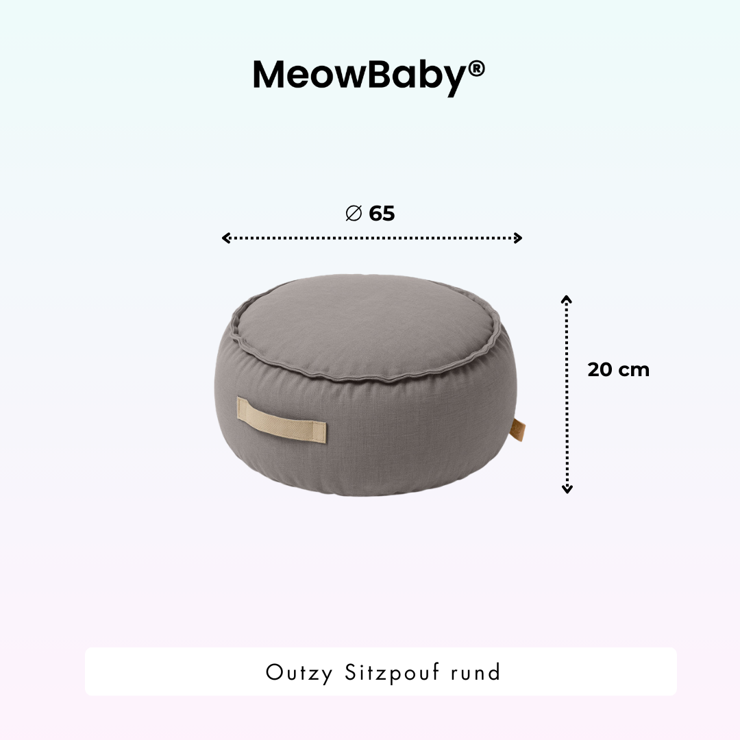 MeowBaby Outzy Sitzpouf für Kinder rund - Outdoor Living Edition