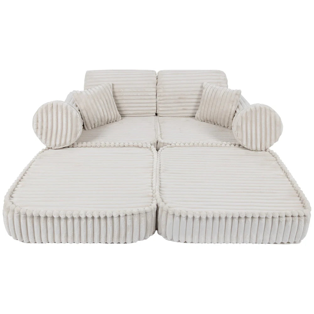 MeowBaby Play Sofa Mini Plus Churros - Cotton Beige