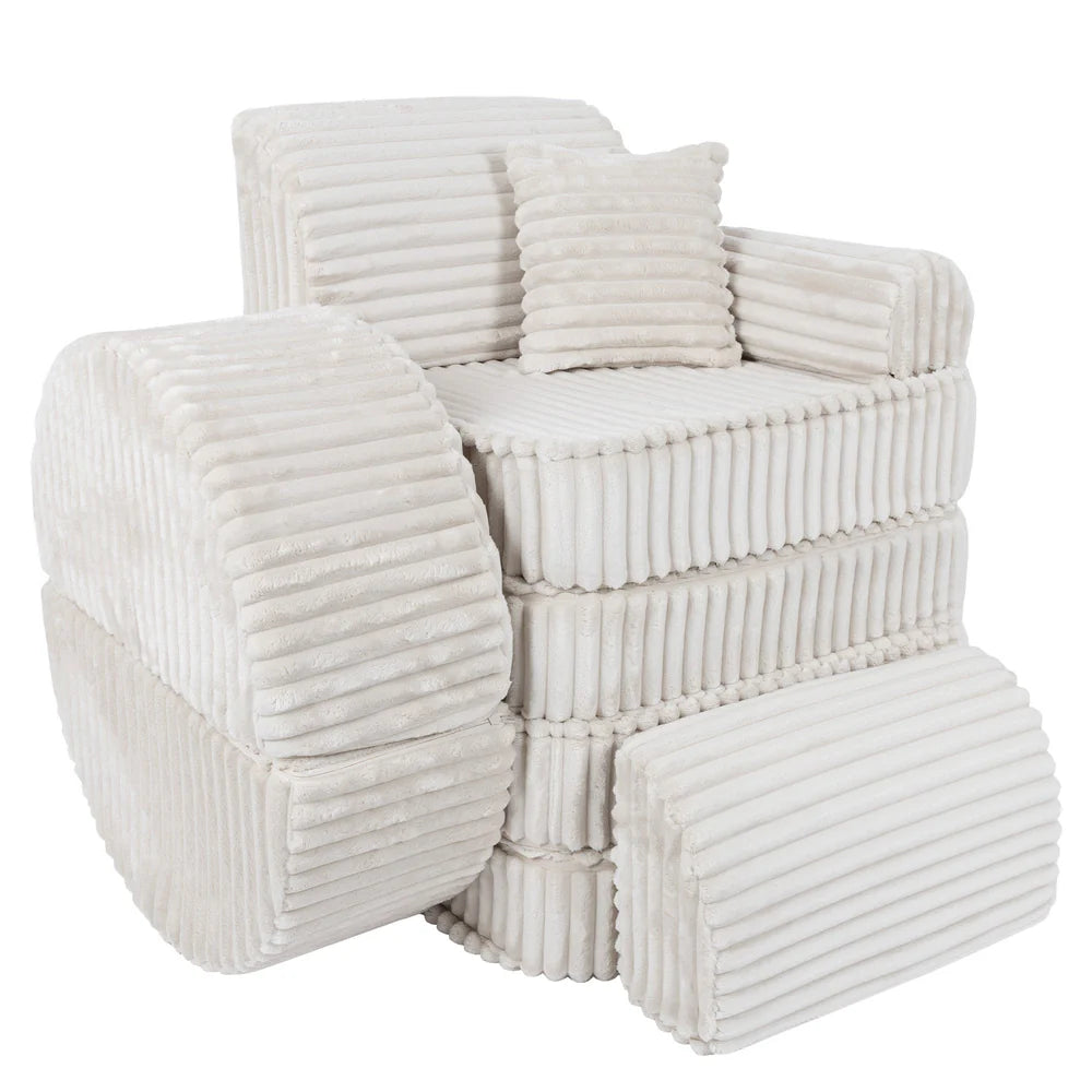 MeowBaby Play Sofa Mini Max Churros - Cotton Beige