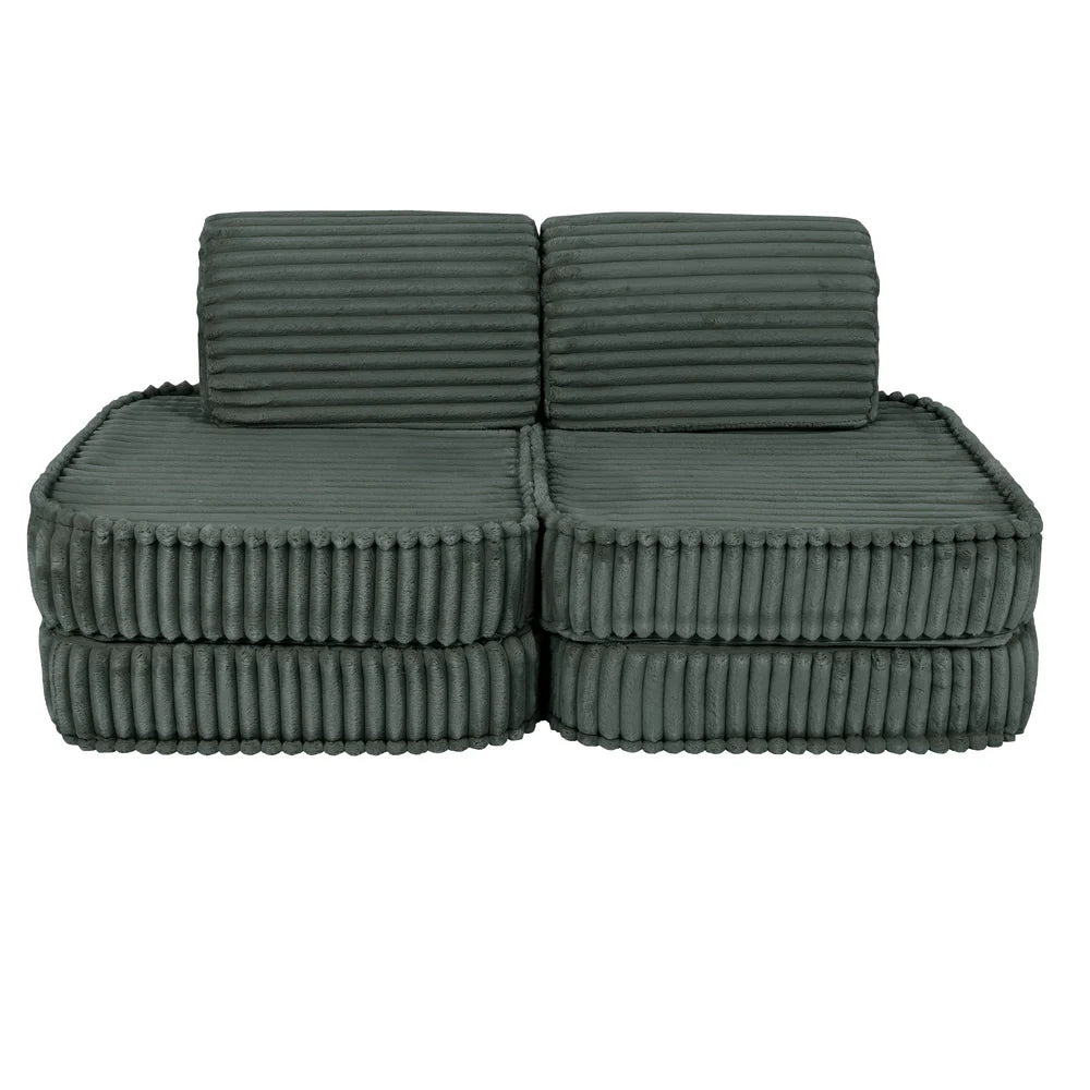 MeowBaby Spielsofa Mini Basic Churros - Pine Forest Green