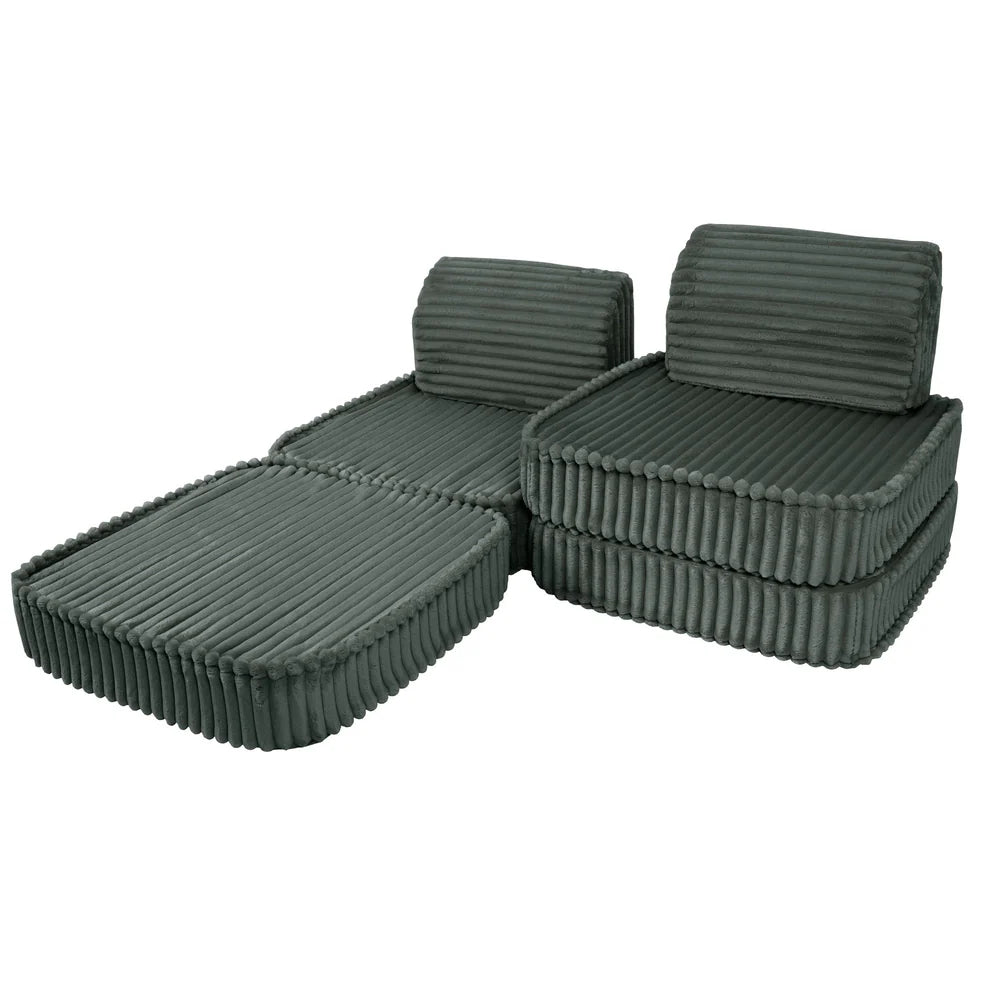 MeowBaby Spielsofa Mini Max Churros - Pine Forest Green