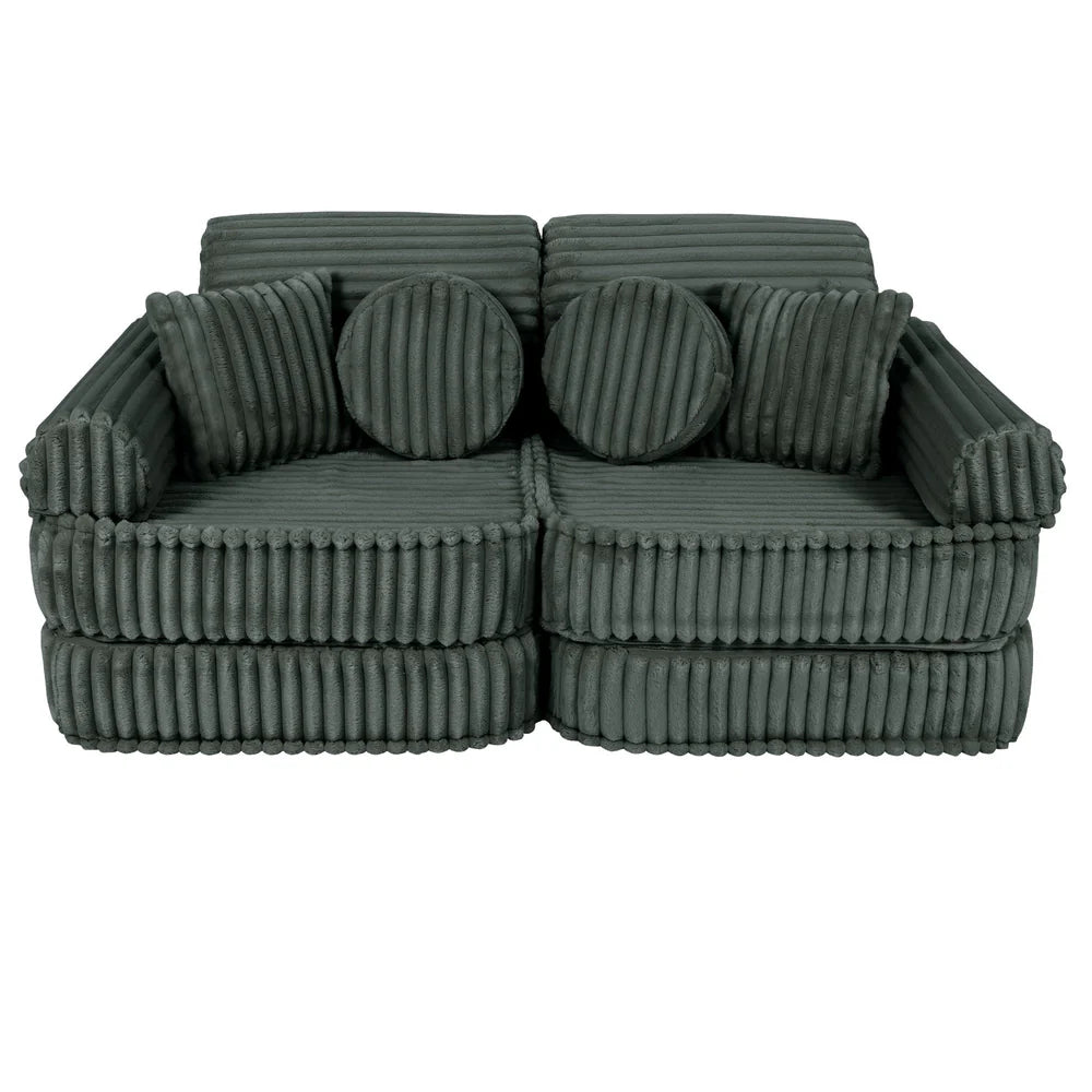 MeowBaby Spielsofa Mini Plus Churros - Pine Forest Green