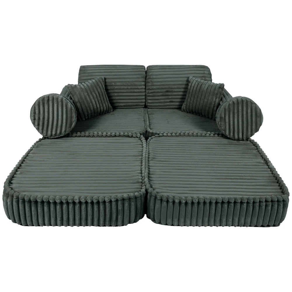 MeowBaby Spielsofa Mini Max Churros - Pine Forest Green
