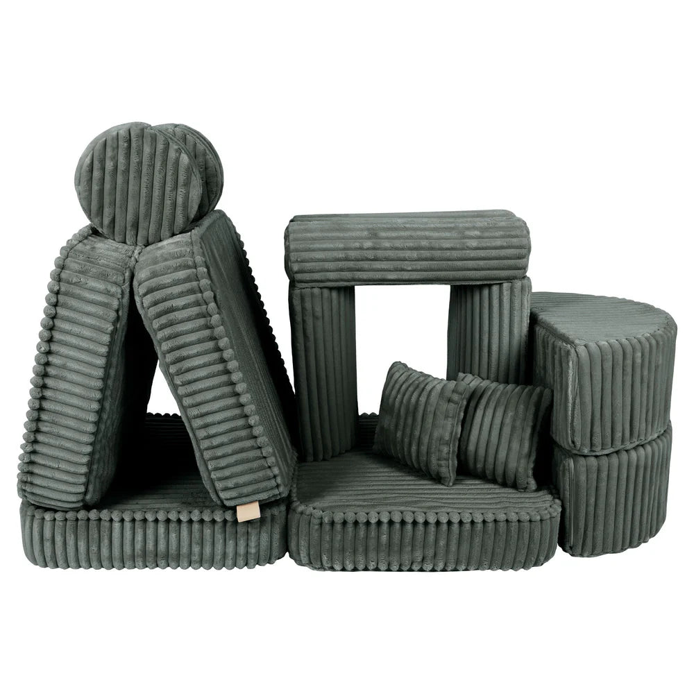 MeowBaby Spielsofa Mini Max Churros - Pine Forest Green
