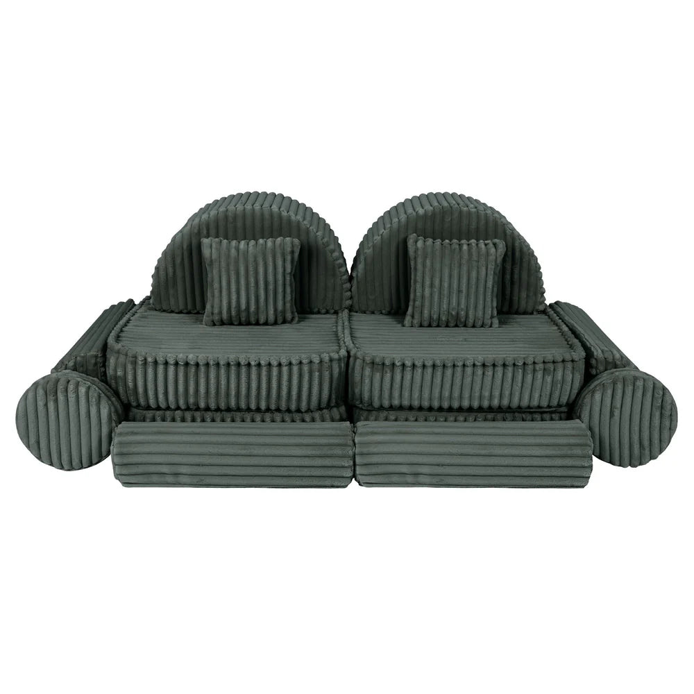 MeowBaby Spielsofa Mini Max Churros - Pine Forest Green