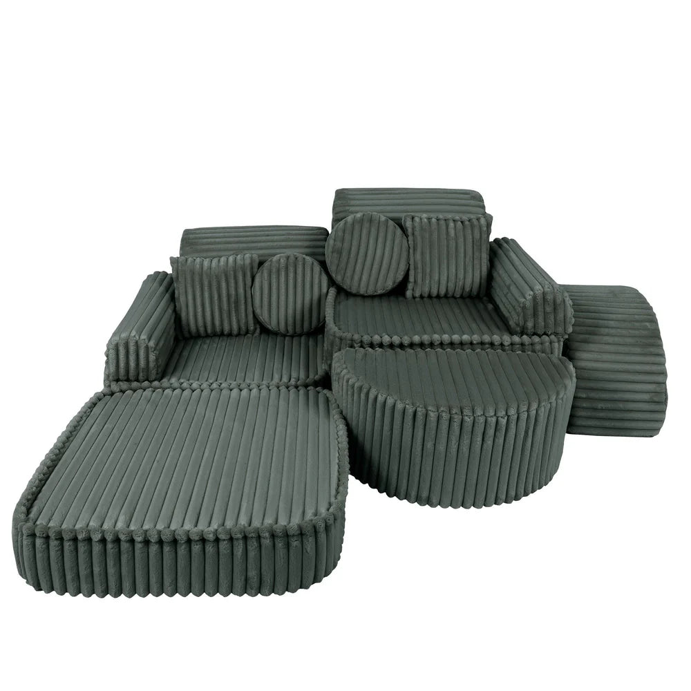 MeowBaby Spielsofa Mini Max Churros - Pine Forest Green