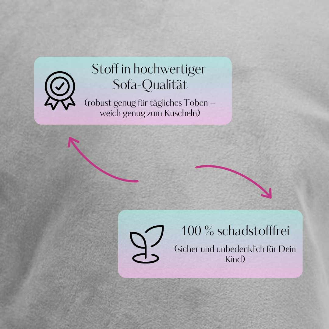 MeowBaby foam play set Velvet light grey with ball pit, 200 balls - own colour selection