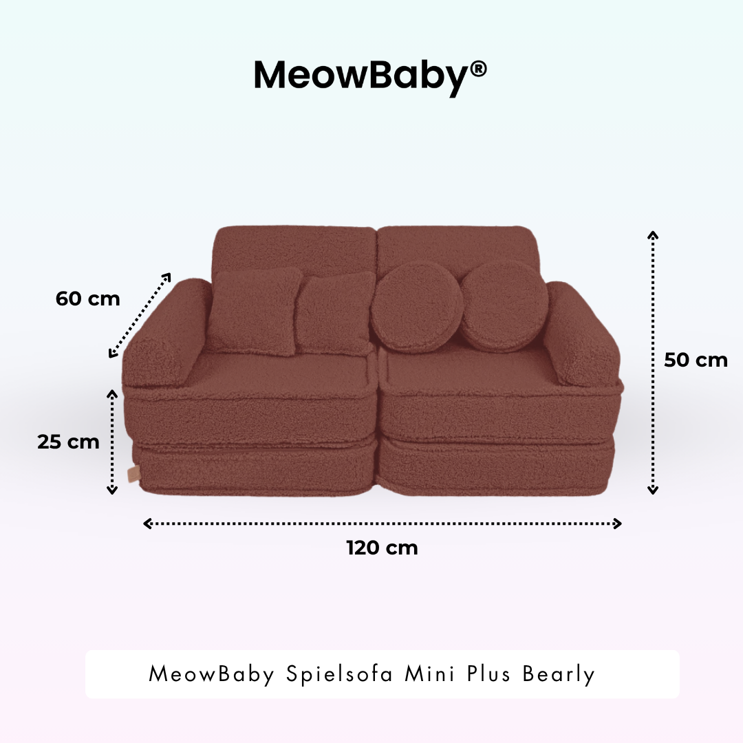 MeowBaby Play Sofa Mini Plus Bearly - beige/cream