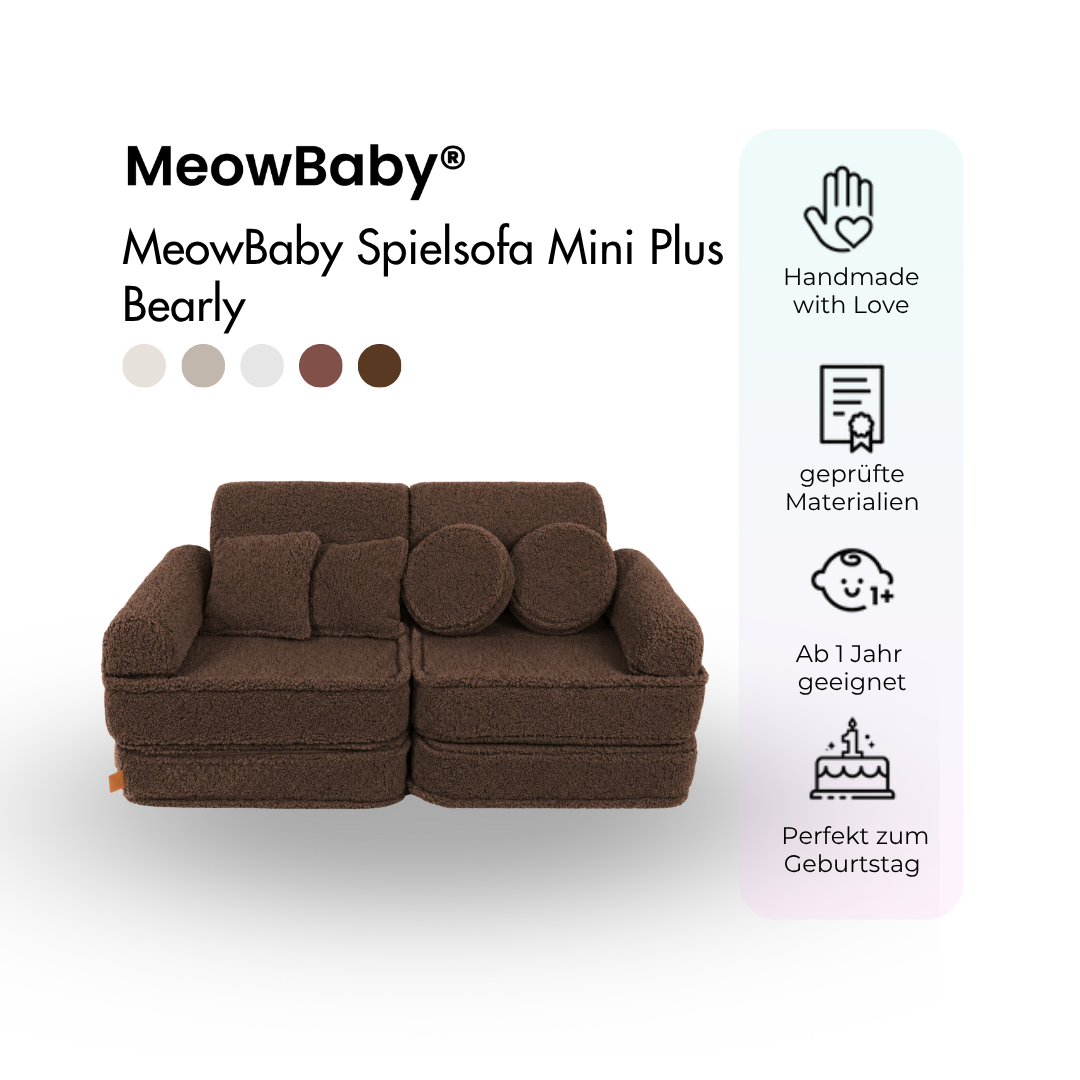MeowBaby Play Sofa Mini Plus Bearly - beige/cream