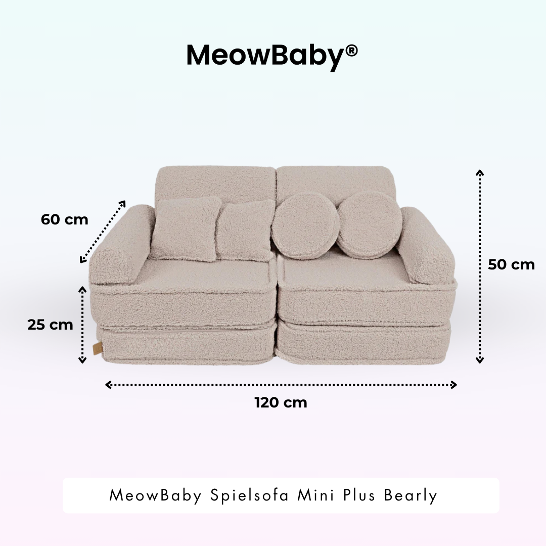 MeowBaby Play Sofa Mini Plus Bearly - beige/cream