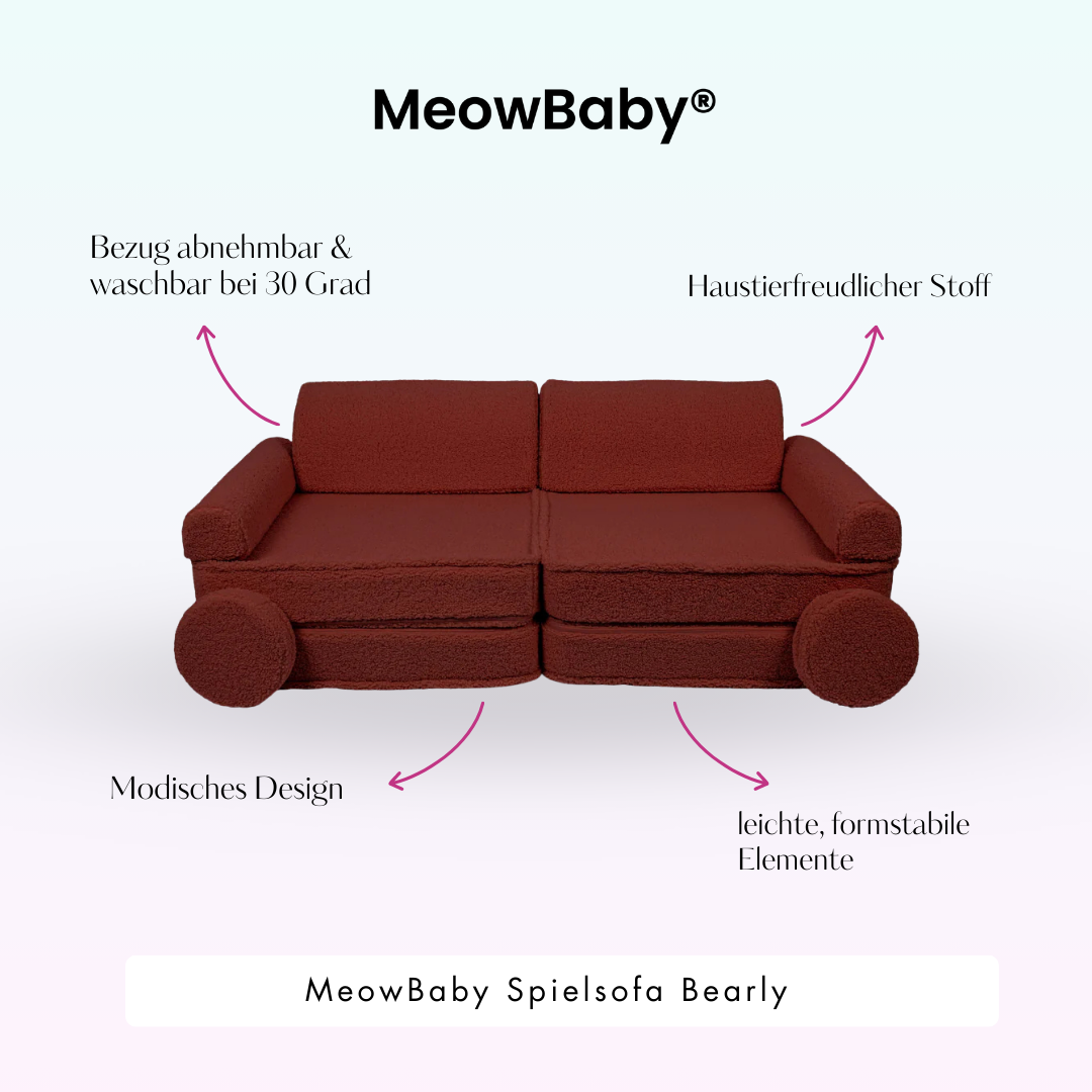 MeowBaby Play Sofa Bearly - beige/cream