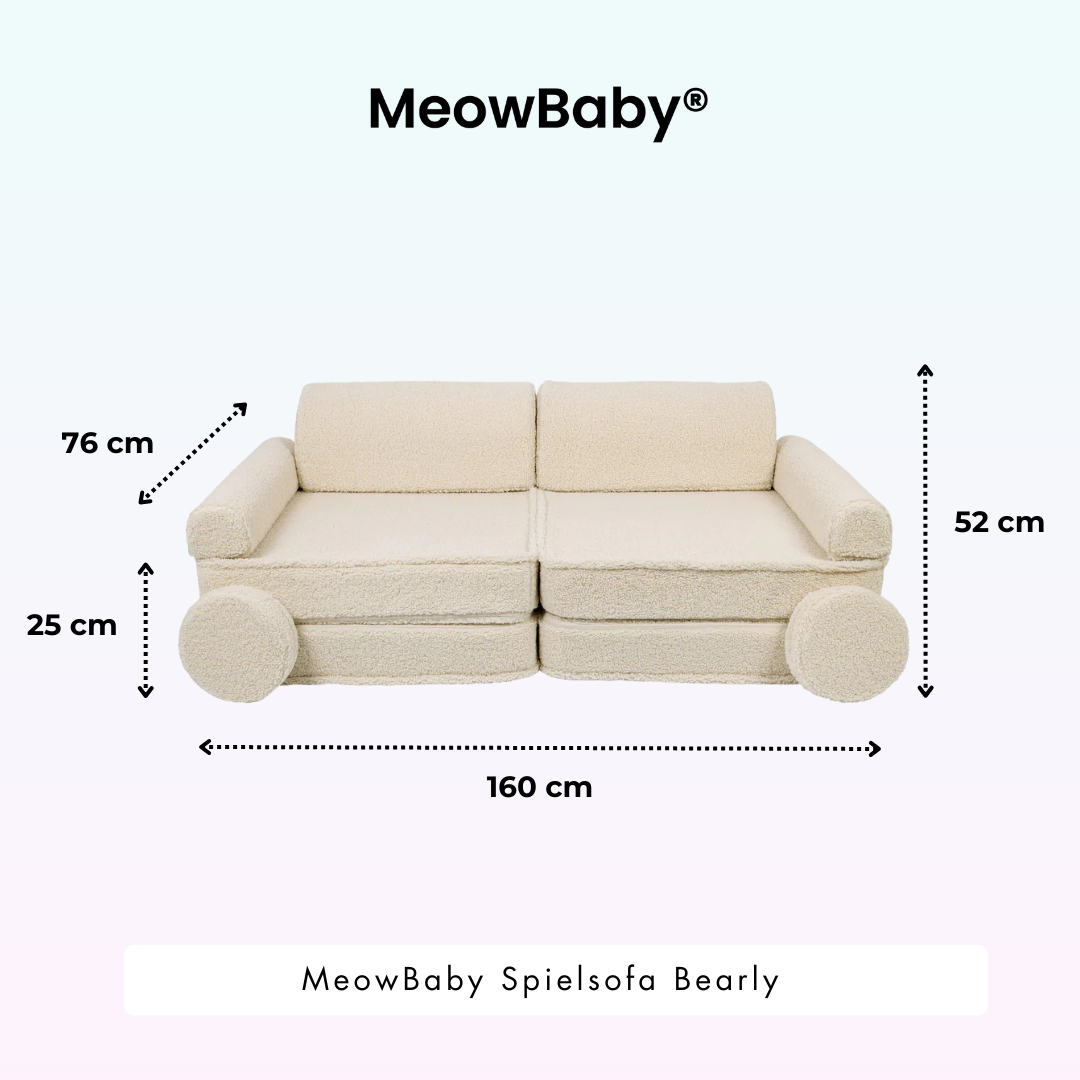 MeowBaby Play Sofa Bearly - beige/cream