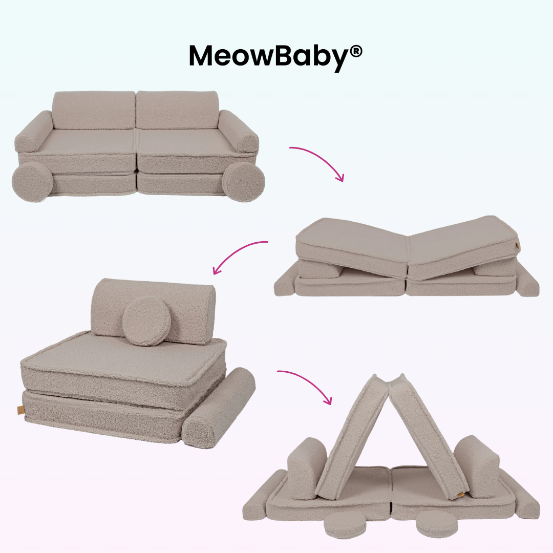 MeowBaby Play Sofa Bearly - beige/cream