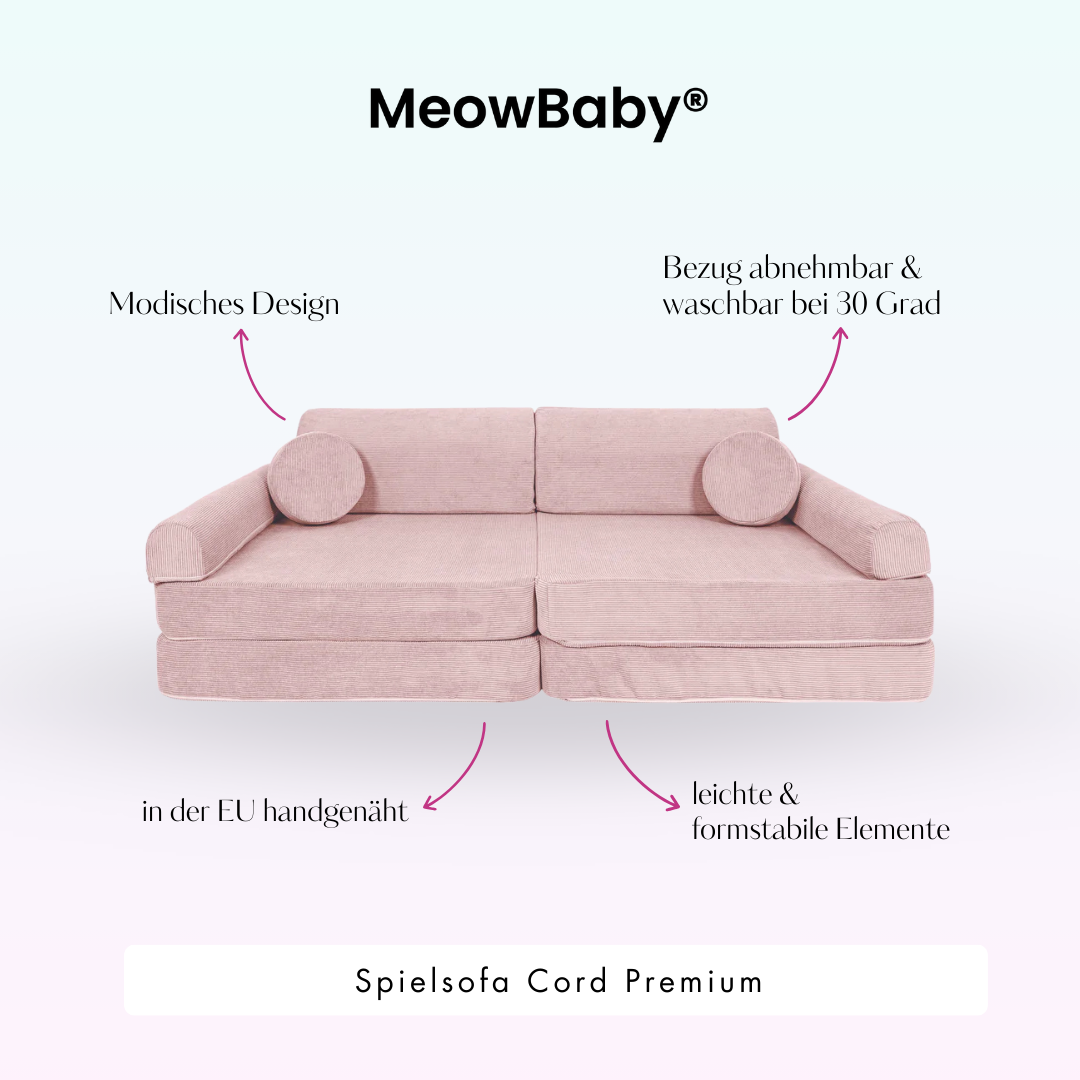 MeowBaby Play Sofa Cord Premium - beige