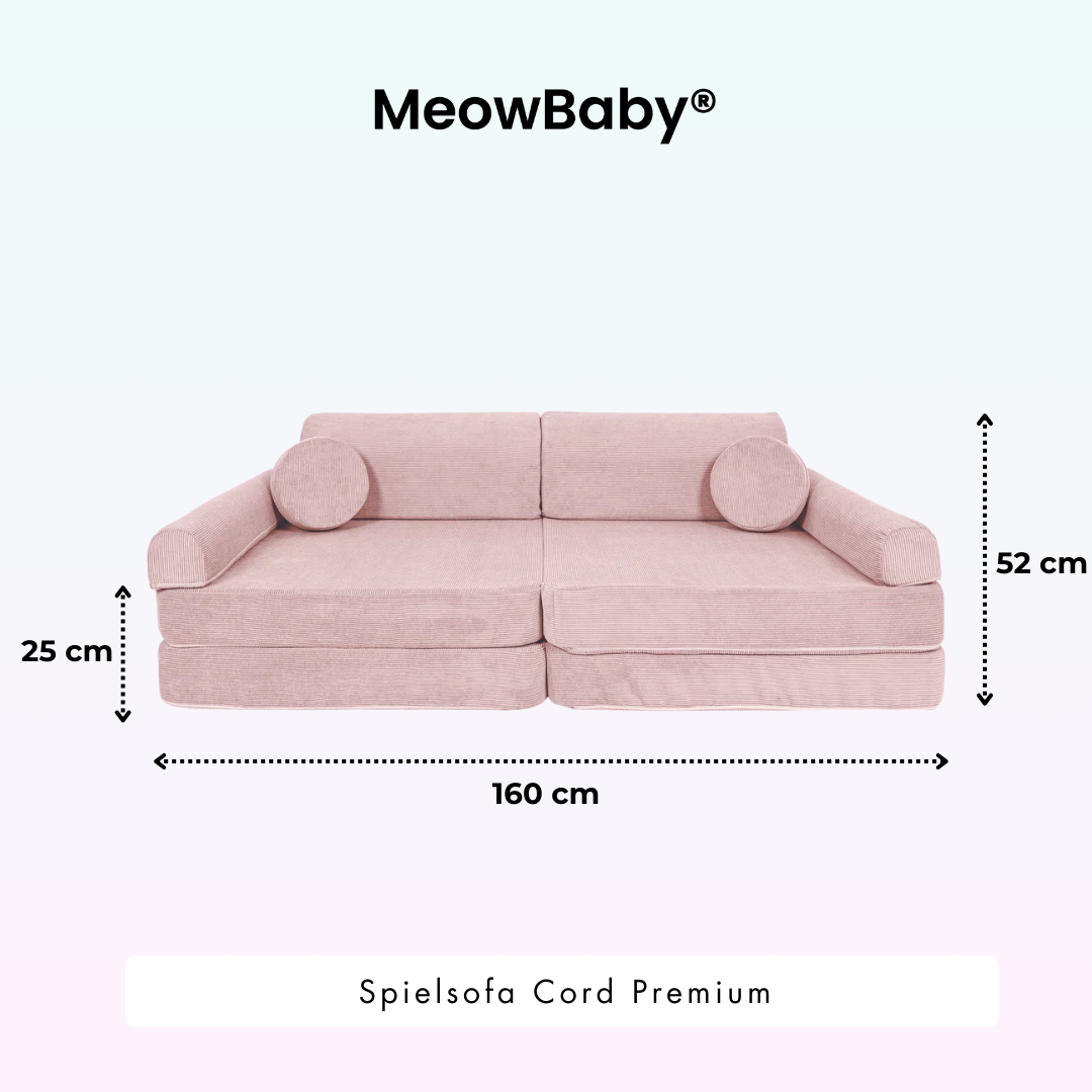 MeowBaby Play Sofa Cord Premium - beige