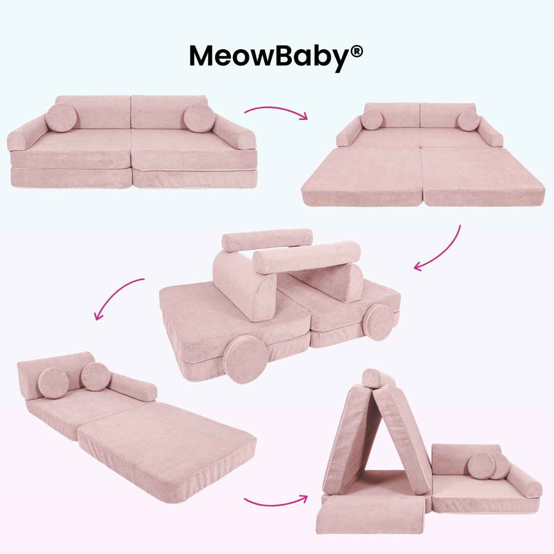 MeowBaby Play Sofa Cord Premium - beige