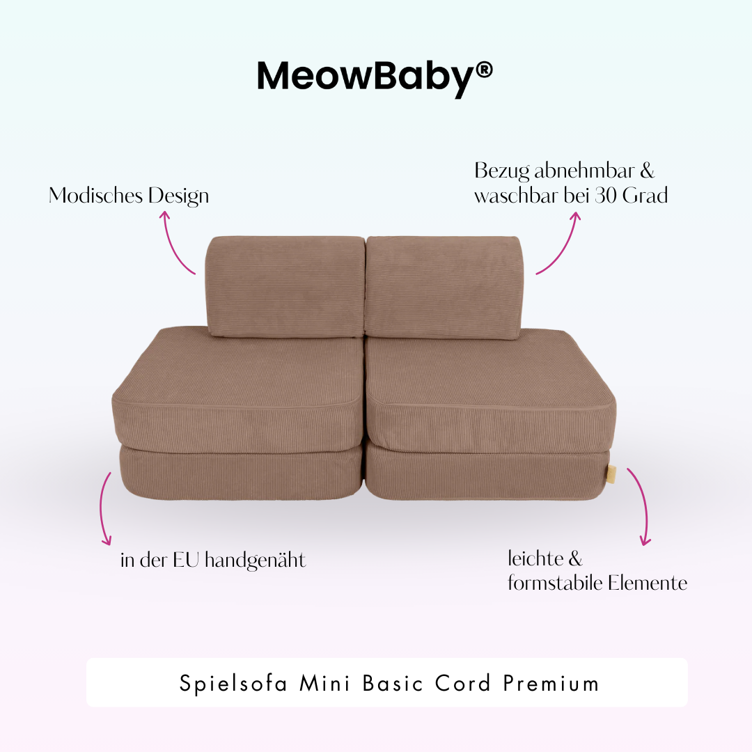 MeowBaby Spielsofa Mini Basic Cord Premium