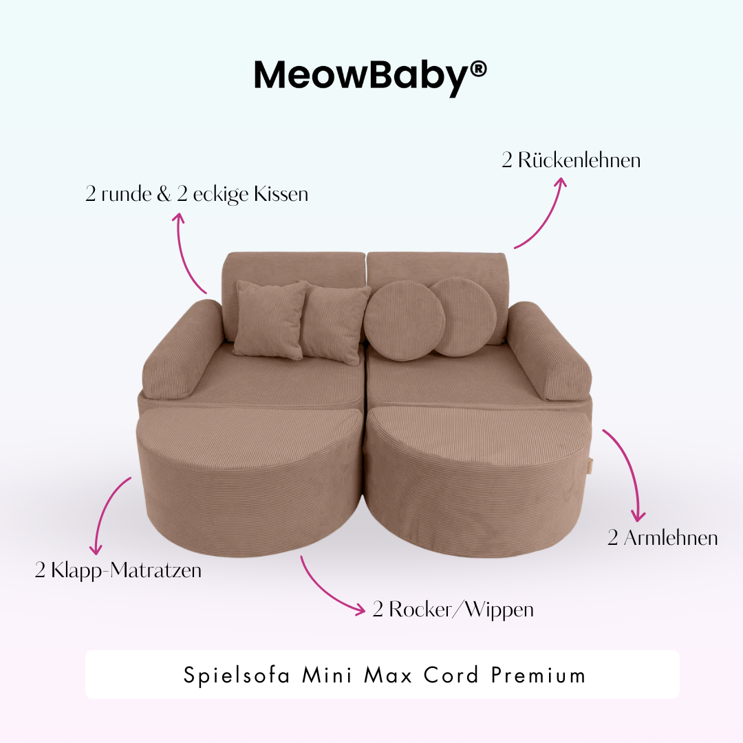 MeowBaby Spielsofa Mini Max Cord Premium