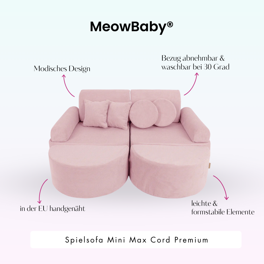MeowBaby Spielsofa Mini Max Cord Premium