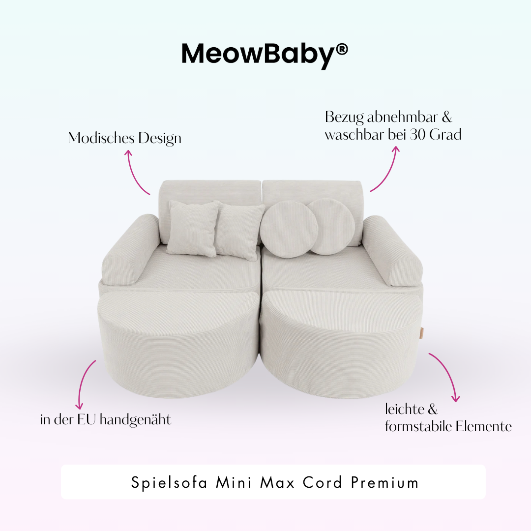 MeowBaby Spielsofa Mini Max Cord Premium