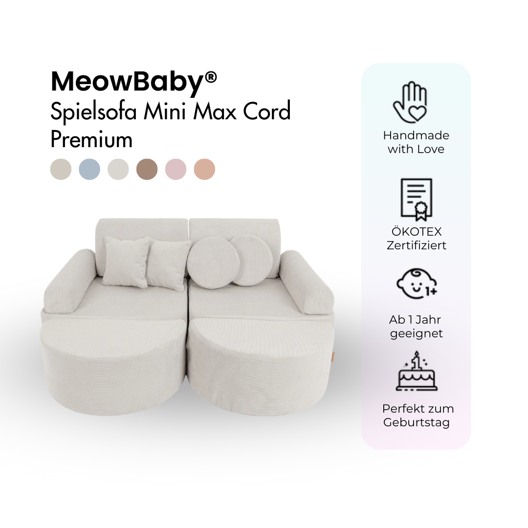 MeowBaby Spielsofa Mini Max Cord Premium