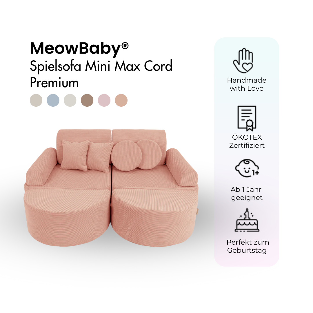 MeowBaby Spielsofa Mini Max Cord Premium