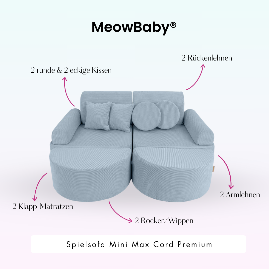 MeowBaby Spielsofa Mini Max Cord Premium