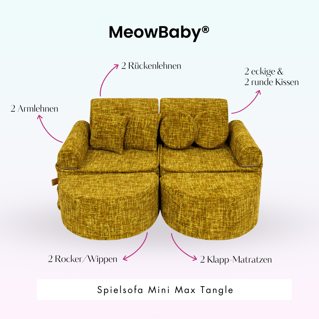 MeowBaby Spielsofa Mini Max Tangle - Cozy Chenille Edition