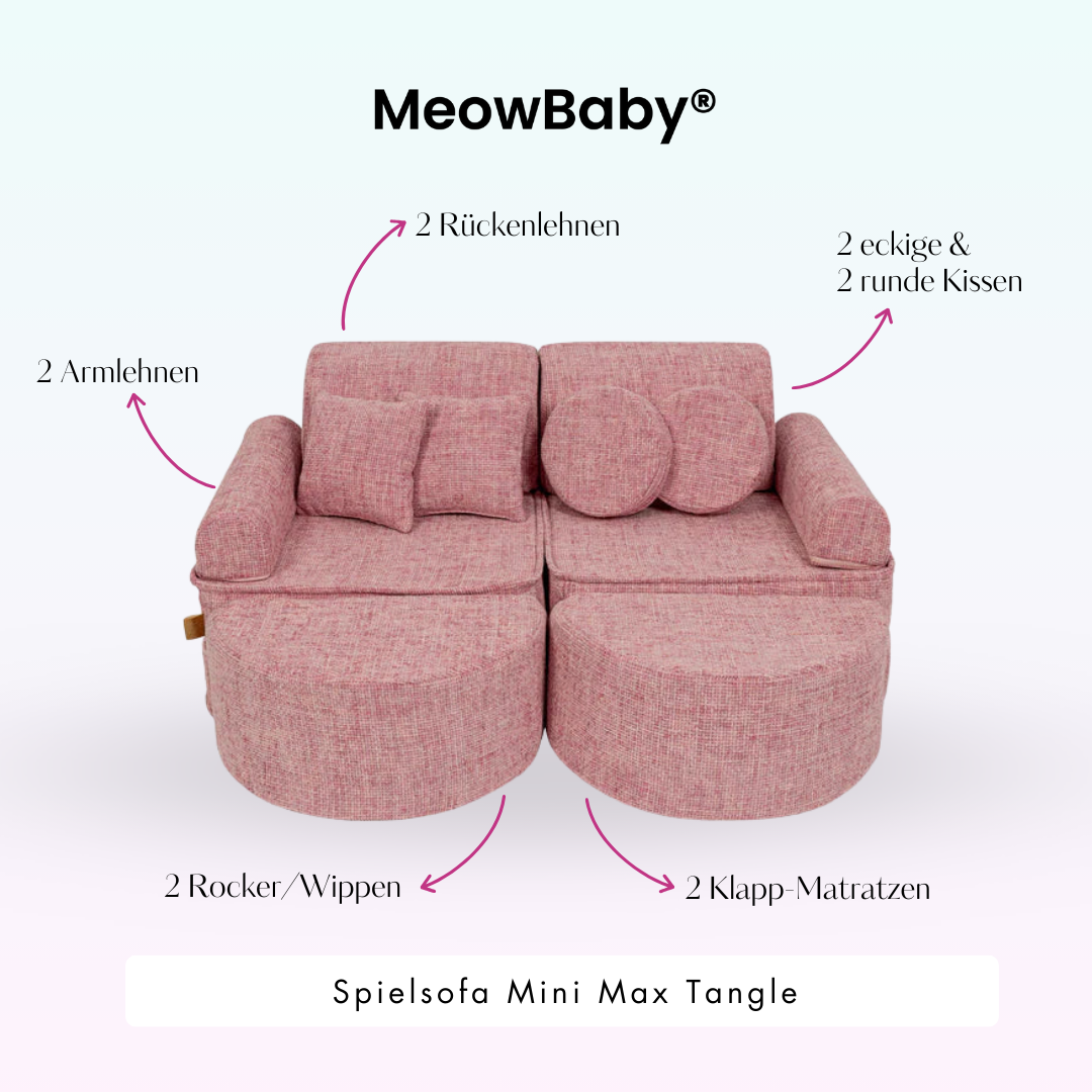 MeowBaby Spielsofa Mini Max Tangle - Cozy Chenille Edition
