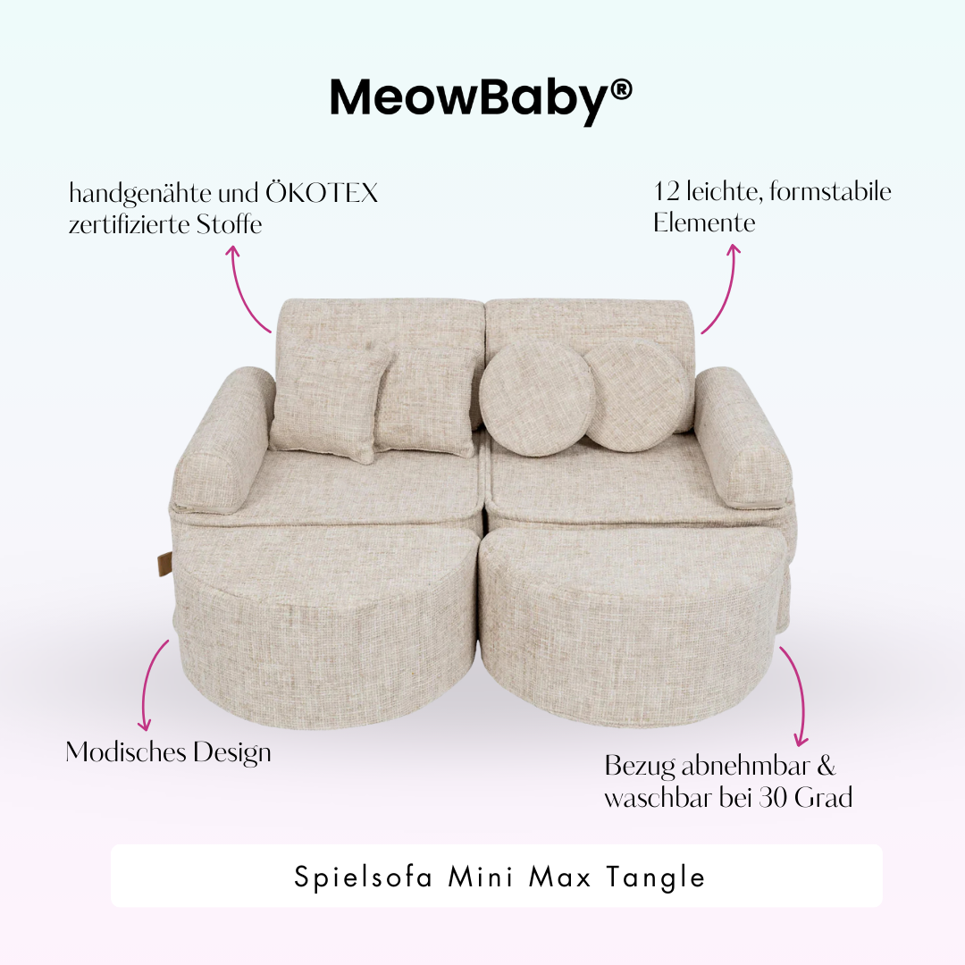 MeowBaby Spielsofa Mini Max Tangle - Cozy Chenille Edition