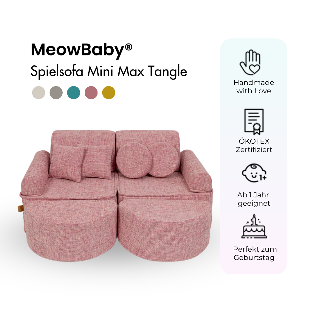 MeowBaby Spielsofa Mini Max Tangle - Cozy Chenille Edition