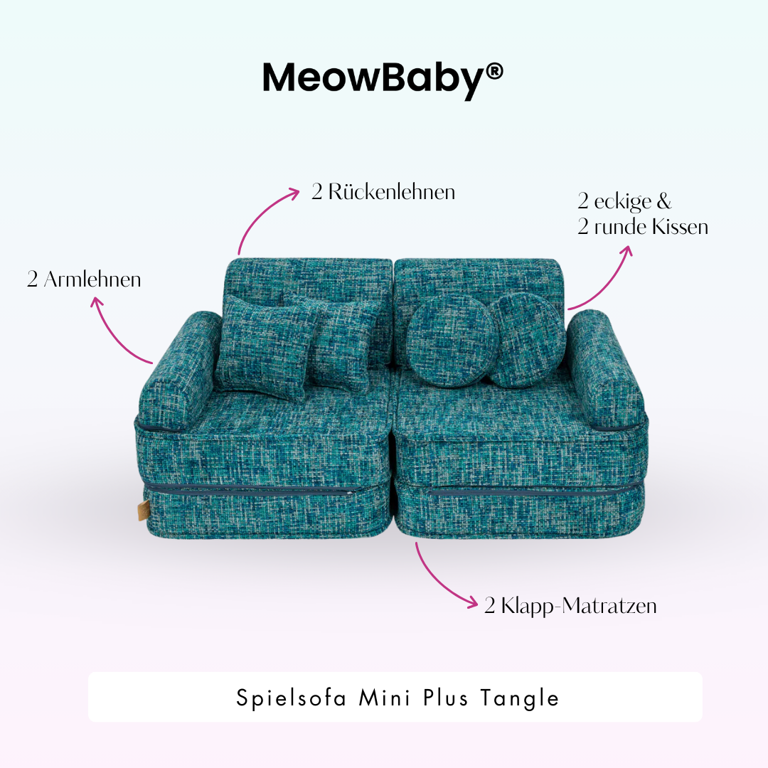 MeowBaby Play Sofa Mini Plus Tangle - Marshmallow Beige