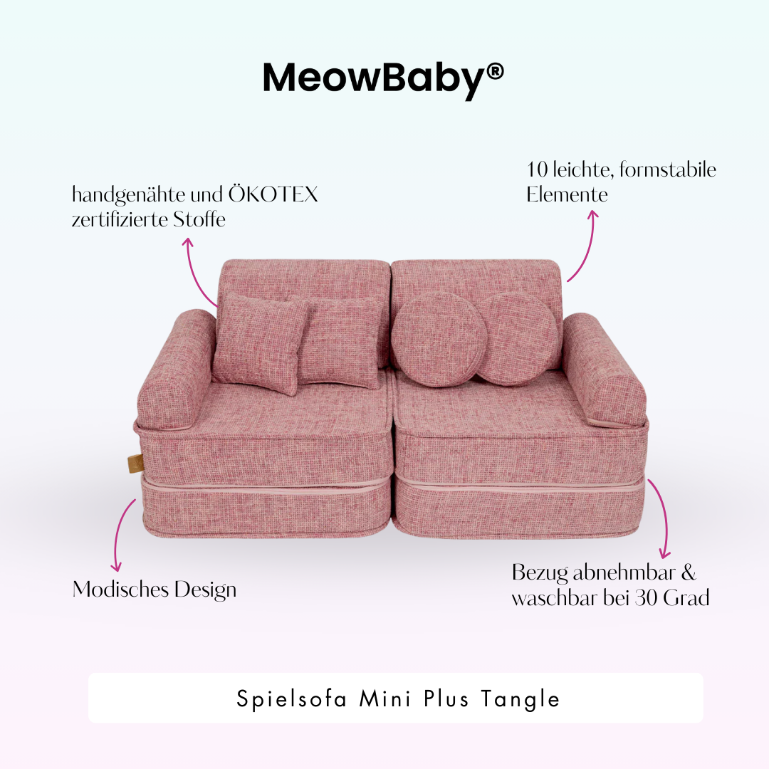 MeowBaby Play Sofa Mini Plus Tangle - Marshmallow Beige
