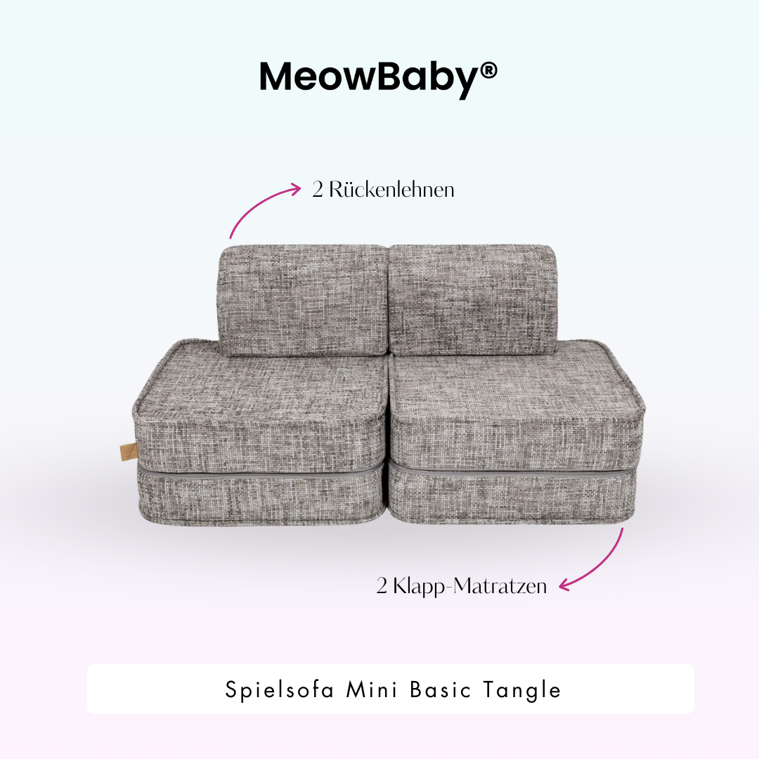 MeowBaby Spielsofa Mini Basic Tangle - Cozy Chenille Edition