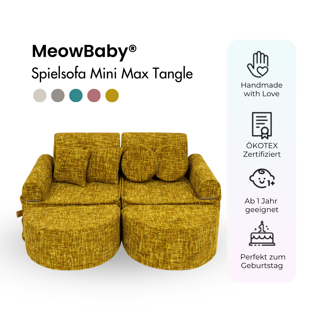 MeowBaby Spielsofa Mini Max Tangle - Cozy Chenille Edition