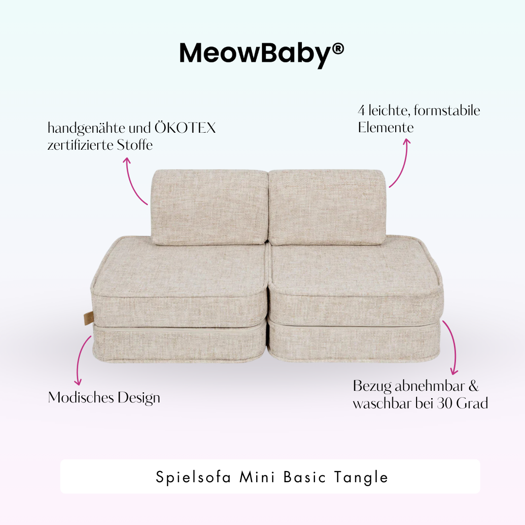 MeowBaby Spielsofa Mini Basic Tangle - Cozy Chenille Edition
