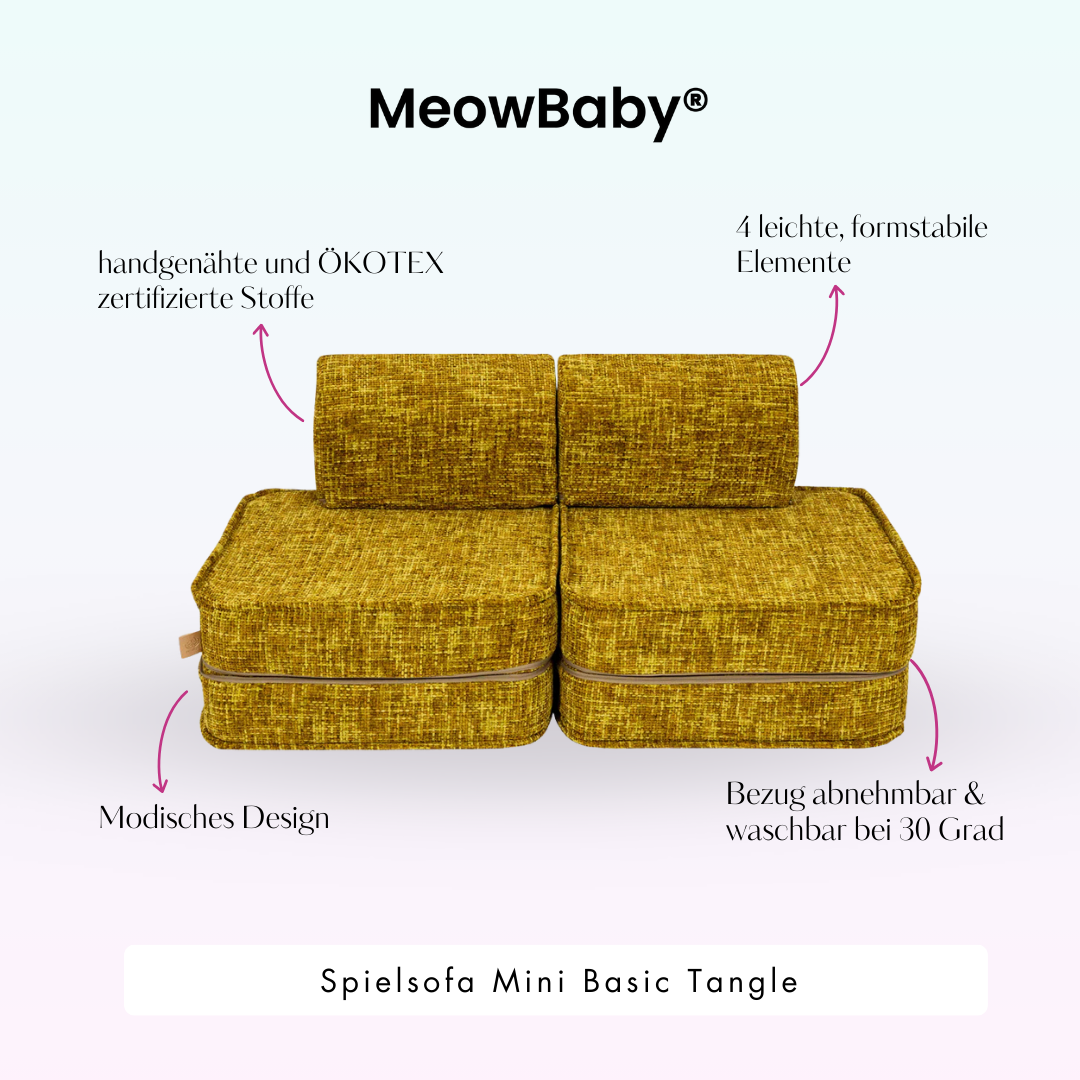 MeowBaby Spielsofa Mini Basic Tangle - Cozy Chenille Edition
