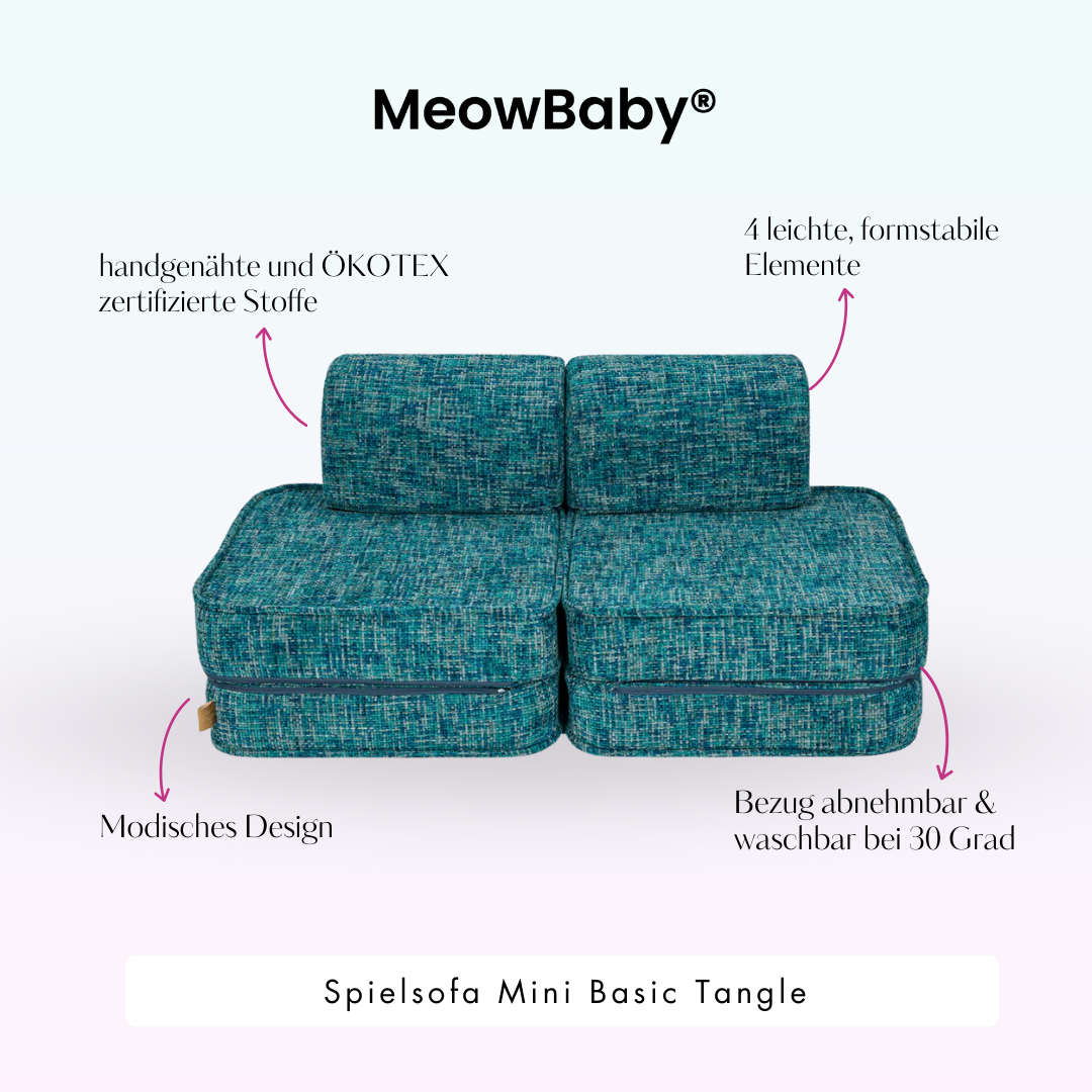 MeowBaby Spielsofa Mini Basic Tangle - Cozy Chenille Edition