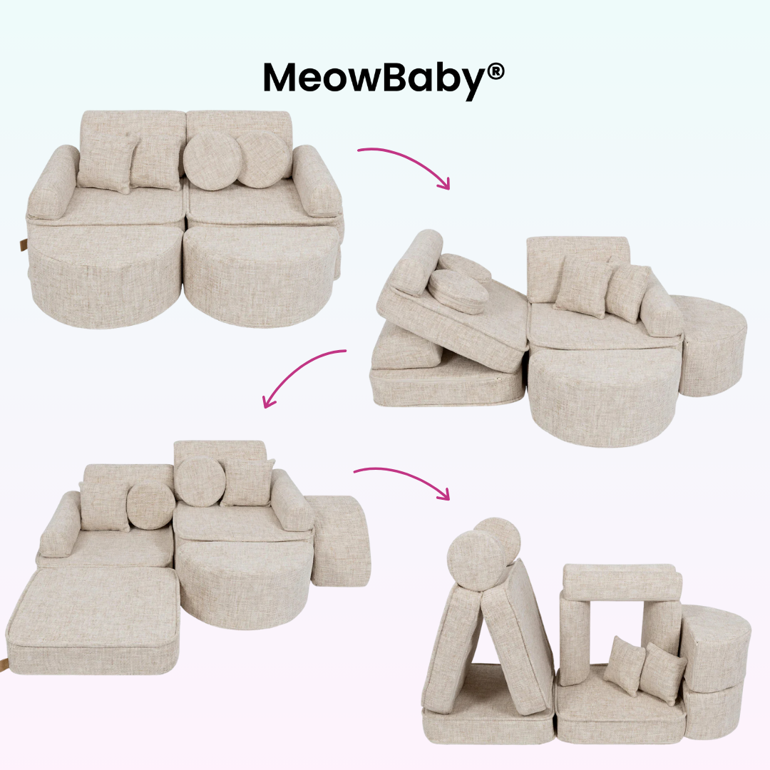 MeowBaby Spielsofa Mini Max Tangle - Cozy Chenille Edition