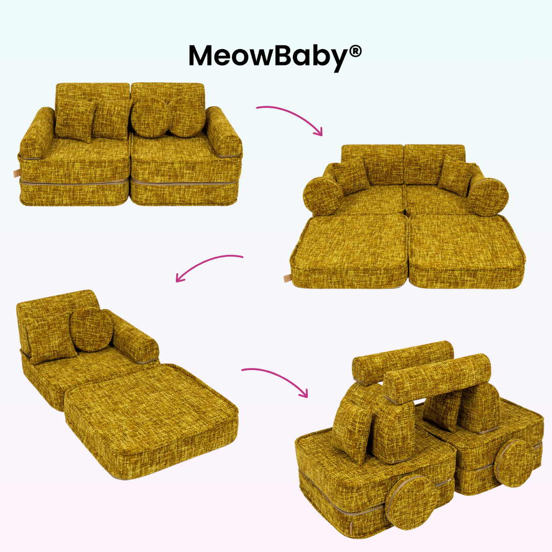 MeowBaby Play Sofa Mini Plus Tangle - Marshmallow Beige