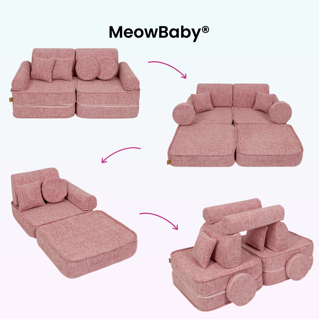MeowBaby Play Sofa Mini Plus Tangle - Marshmallow Beige